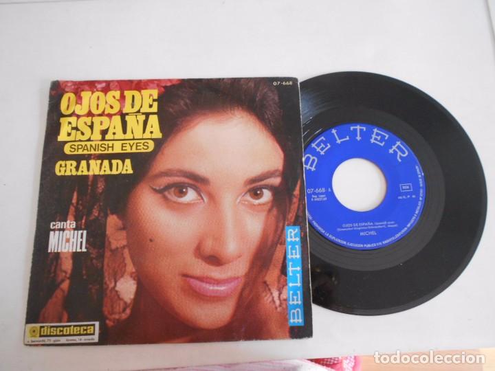 Discos de vinilo: MICHEL-SINGLE OJOS DE ESPA&Ntilde;A -1969 - Foto 1