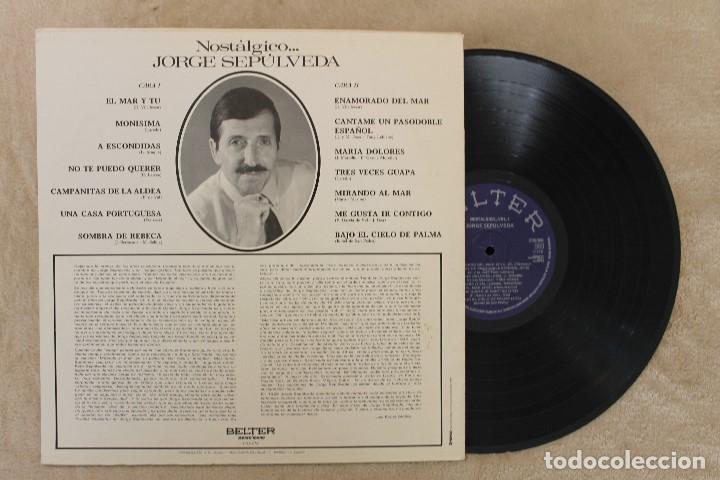 Discos de vinilo: JORGE SEPULVEDA NOSTALGICO VOL 1 LP - Foto 2