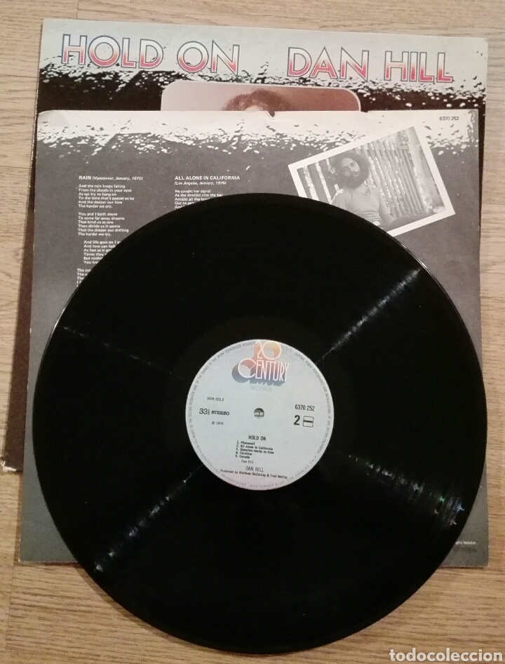 Discos de vinilo: Disco de Vinilo Dan Hill - Hold On - Foto 3