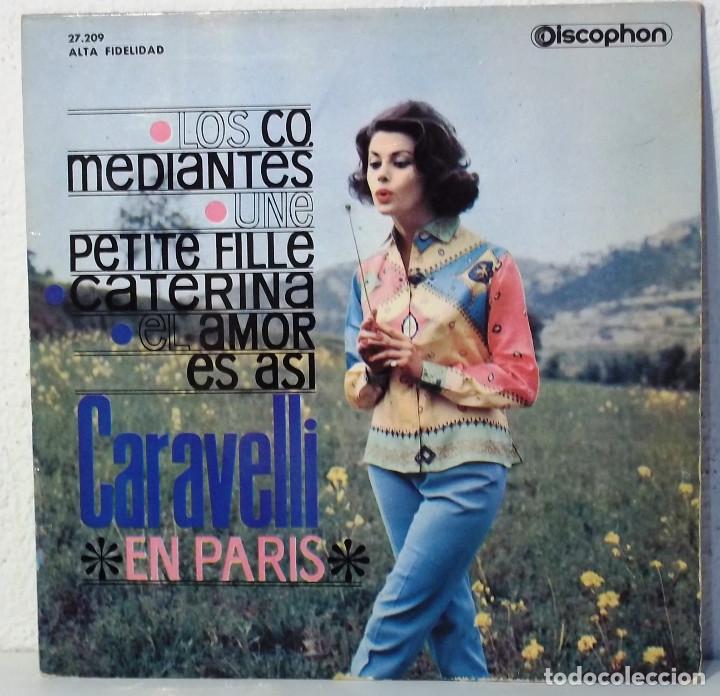 Discos de vinilo: CARAVELLI EN PARIS - SINGLE - LOS COMEDIANTES - Foto 1