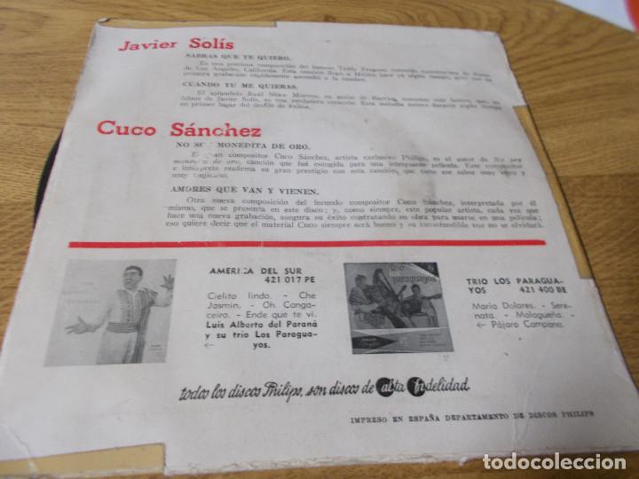 Discos de vinilo: JAVIER SOLIS, CUCO SANCHEZ. - Foto 2