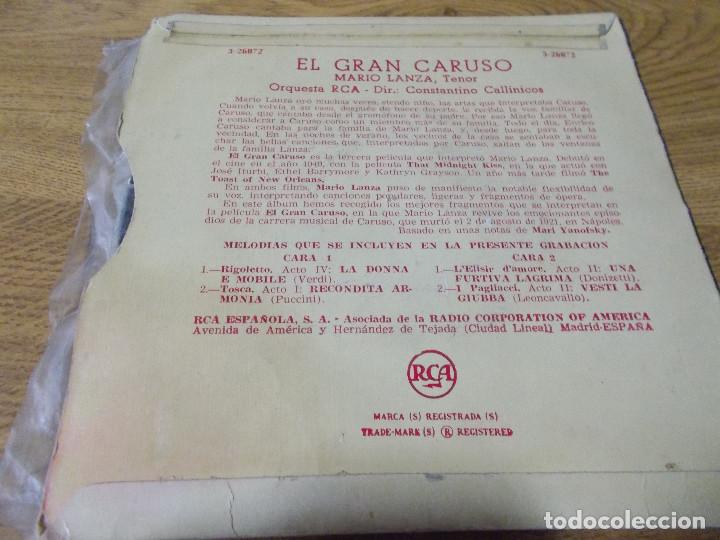 Discos de vinilo: EL GRAN CARUSO, MARIO LANZA, - Foto 2
