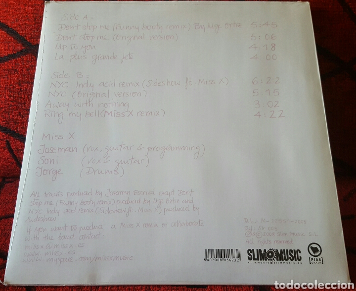 Discos de vinilo: MISS X Hom&oacute;nimo LP 2008  Precintado - Foto 2