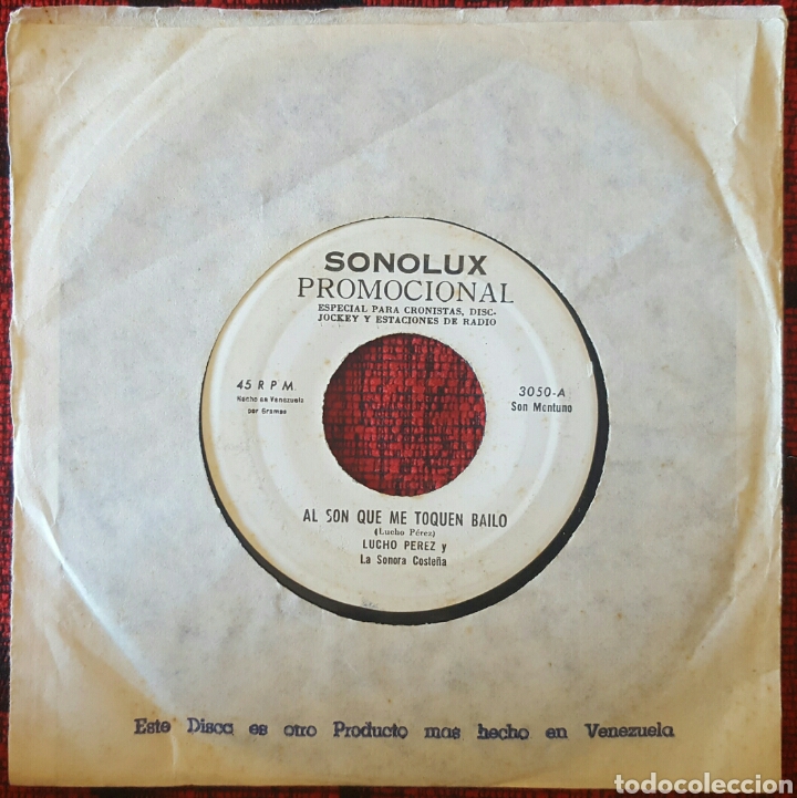 Disques de vinyle: LUCHO PEREZ & SONORA COSTE&Ntilde;A Son Guaracha SINGLE Venezuela