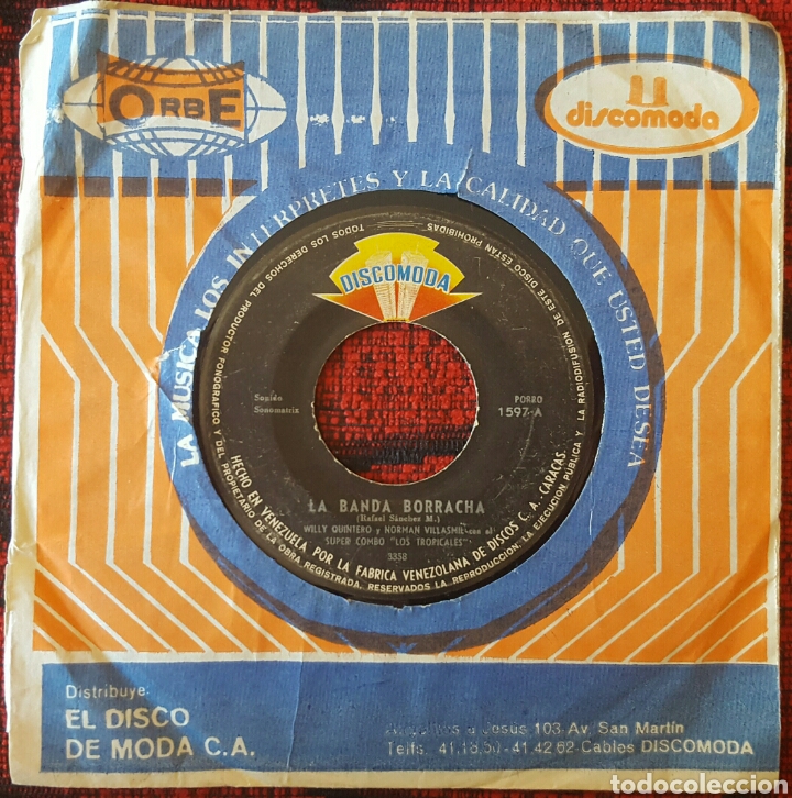 Disques de vinyle: SUPER COMBO LOS TROPICALES Single VENEZUELA GUARACHA Son