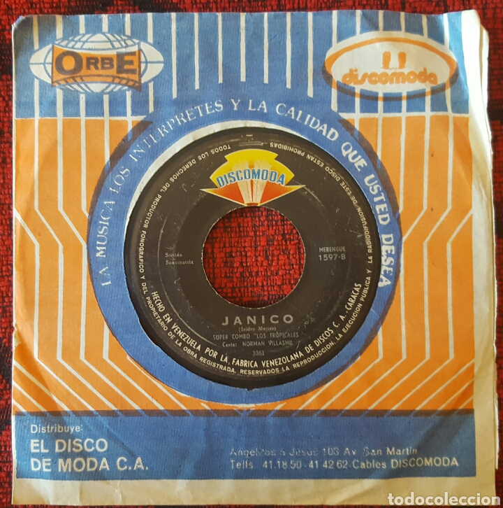 Discos de vinilo: SUPER COMBO LOS TROPICALES Single VENEZUELA GUARACHA Son - Foto 2