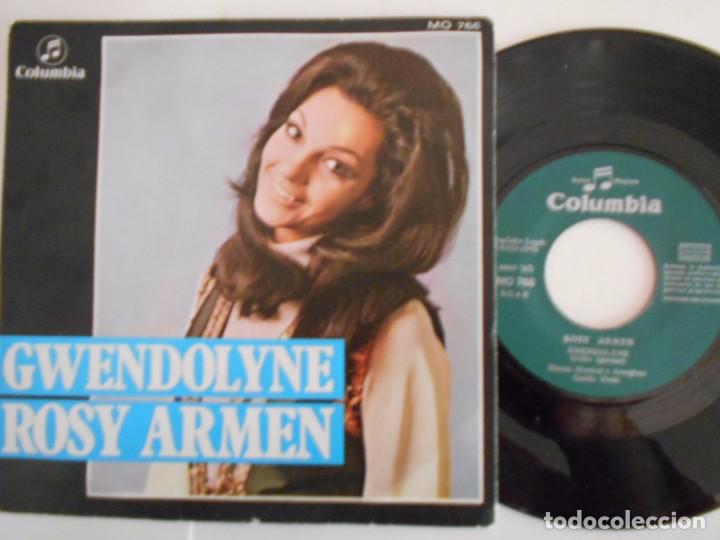 Discos de vinilo: ROSY ARMEN-SINGLE GWENDOLYNE-1970 - Foto 1
