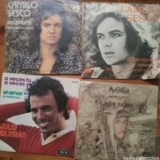 Discos de vinilo: LOTE 4 SINGLES JULIO IGLESIAS, CAMILO SESTO Y JUAN PARDO. Lote 69031621