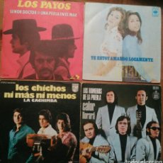 Discos de vinilo: LOTE 3 SINGLES LOS CHICHOS, LAS GRECAS Y LOS PAYOS + SÓLO FUNDA SINGLE LOS ROMEROS DE LA PUEBLA.. Lote 69031750