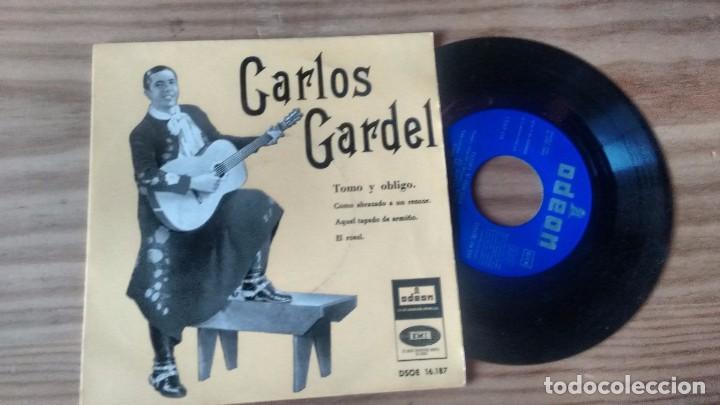 Disques de vinyle: E.P. ( VINILO) DE CAR&Ntilde;LOS GARDEL  A&Ntilde;OS 50 COMO NUEVO