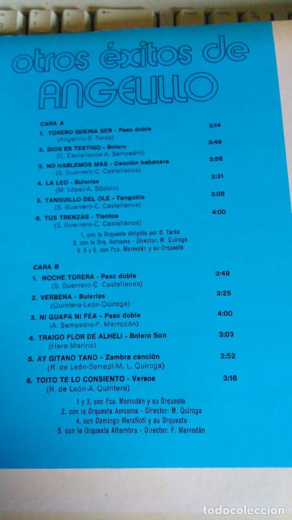 Discos de vinilo: Otros &eacute;xitos de Angelillo lp 1972.rareza - Foto 2