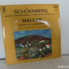 Discos de vinilo: SCHOENBERG. NOCHE TRANSFIGURADA. MAHLER. ADAGIO DE LA SINFONIA Nº 10. SUPRAPHON 1978.