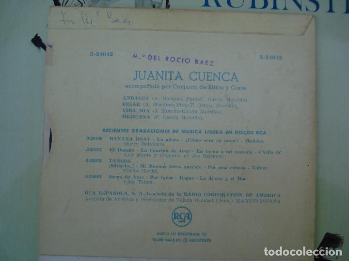 Discos de vinilo: JUANITA CUENCA,  ANDALUZ + 3 - Foto 2