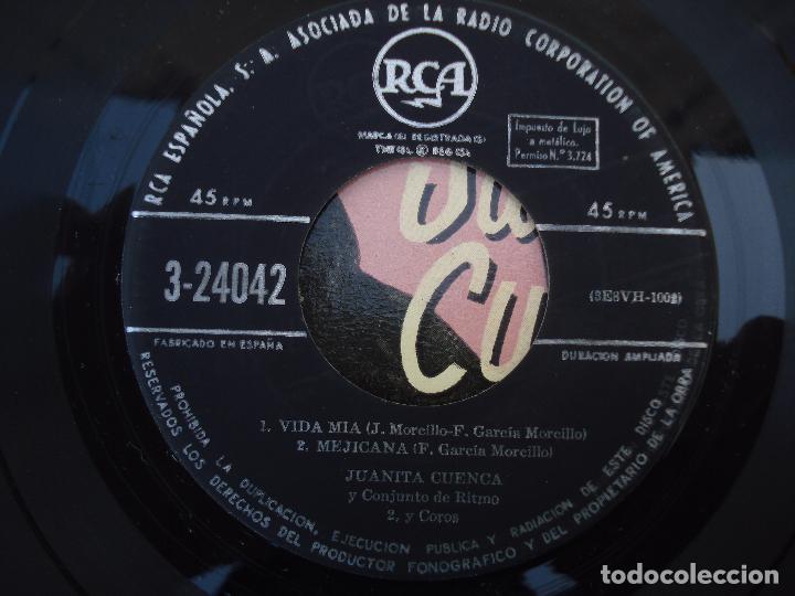 Discos de vinilo: JUANITA CUENCA,  ANDALUZ + 3 - Foto 3