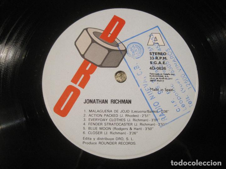 Discos de vinilo: JONATHAN RICHMAN LP - Foto 3