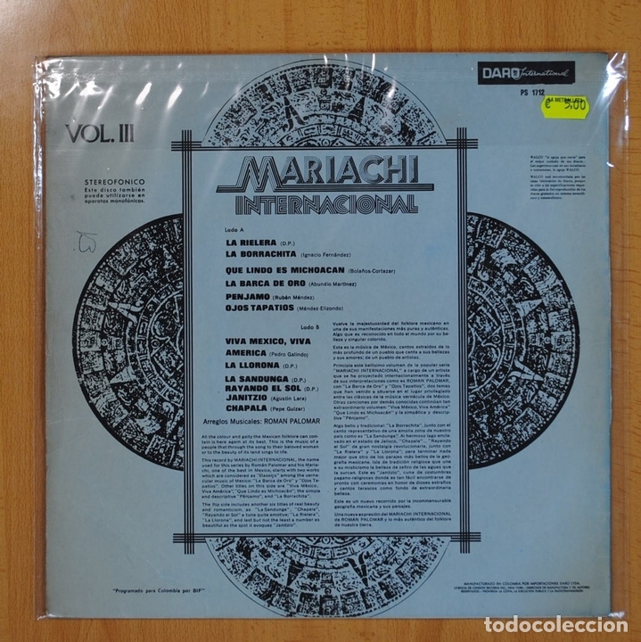 Discos de vinilo: VARIOS - MARIACHI INTERNACIONAL VOL 3 - LP - Foto 2