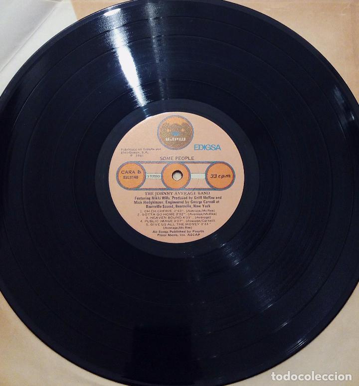 Discos de vinilo: LP THE JOHNNY AVERAGE BAND - SOME PEOPLE - EMI-ODEON 1981. - Foto 5