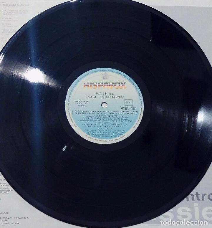 Discos de vinilo: LP MASSIEL - DESDE DENTRO - HISPAVOX 1986. - Foto 4