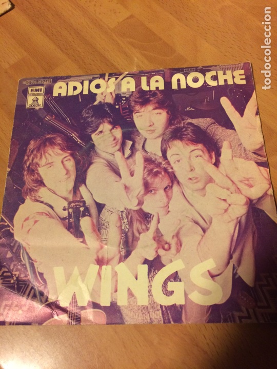 Discos de vinilo: Single wings paul McCartney adi&oacute;s a la noche - Foto 1