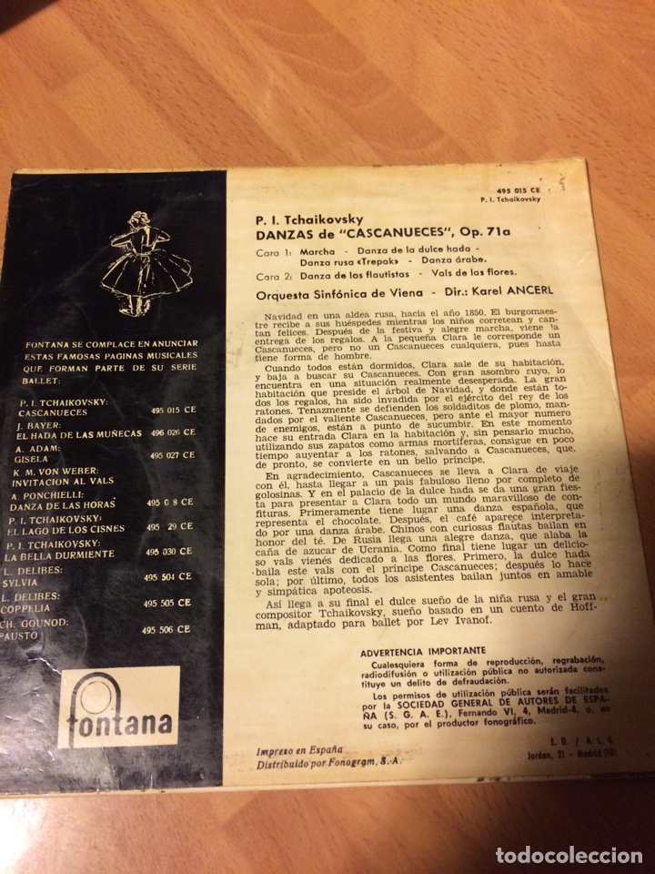Discos de vinilo: Ep danzas de &eacute;l cascanueces tchaikovsky - Foto 2