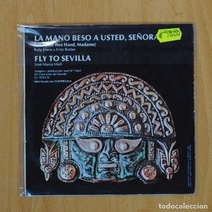 Discos de vinilo: LA MASCARA - LA MANO BESO A USTED, SE&Ntilde;ORA - SINGLE - Foto 2