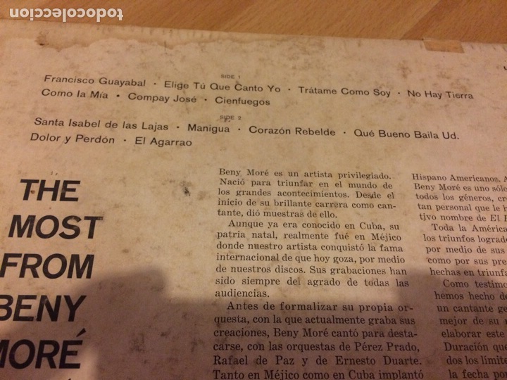 Discos de vinilo: Disco lp vinilo the most from beny more - Foto 4