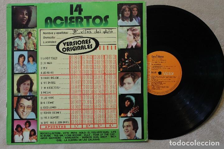 Discos de vinilo: 14 ACIERTOS EXISTOS DEL A&Ntilde;O LP VINILO SPAIN 1977 - Foto 1