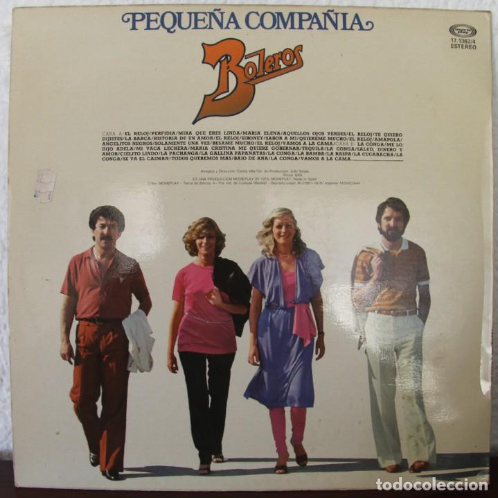 Discos de vinilo: PEQUE&Ntilde;A COMPA&Ntilde;IA BOLEROS LP VINILO MAXI SINGLES - Foto 2