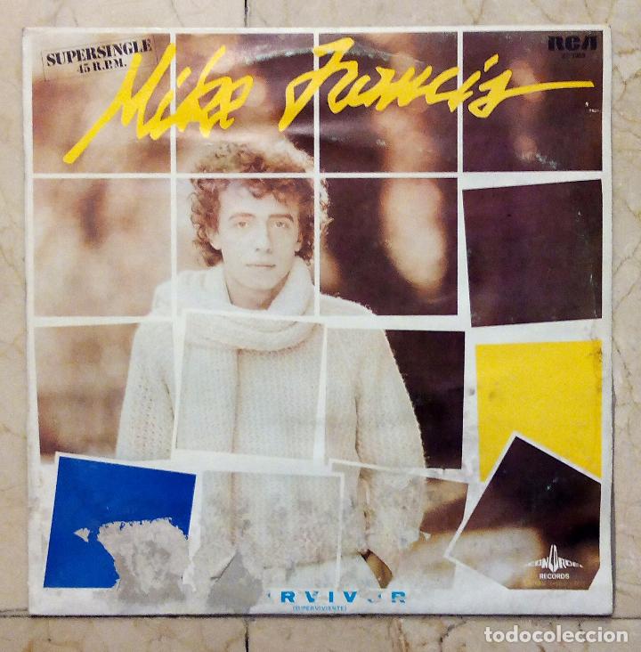 Discos de vinilo: MAXI SINGLE MIKE FRANCIS - SURVIVOR - RCA 1984. - Foto 1