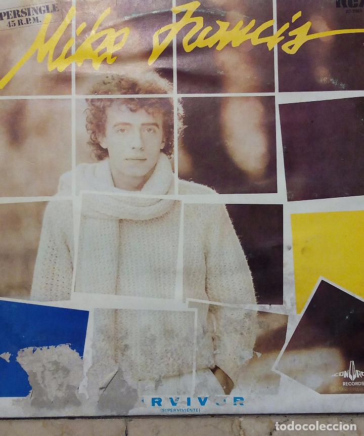 Discos de vinilo: MAXI SINGLE MIKE FRANCIS - SURVIVOR - RCA 1984. - Foto 2