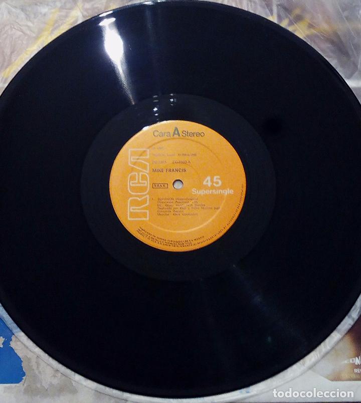 Discos de vinilo: MAXI SINGLE MIKE FRANCIS - SURVIVOR - RCA 1984. - Foto 6