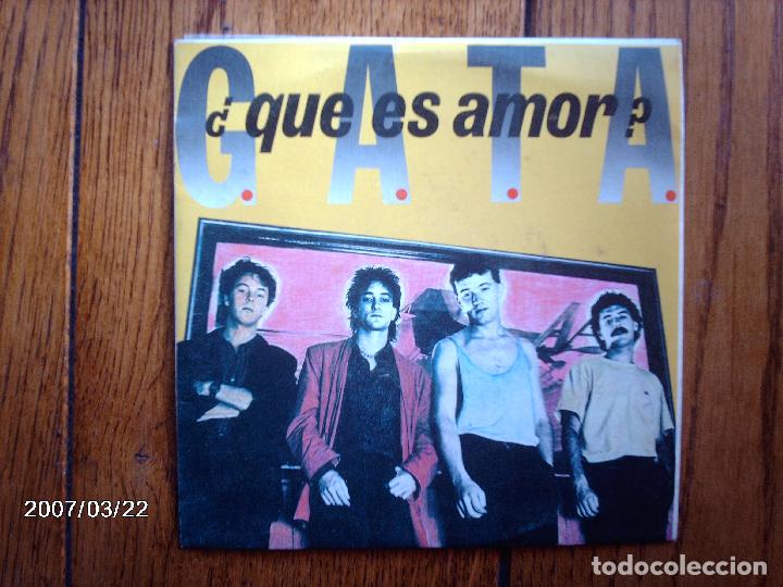 Discos de vinilo: g.a.t.a.  -  &iquest;que es amor?  +  un millon de intrigas - Foto 1