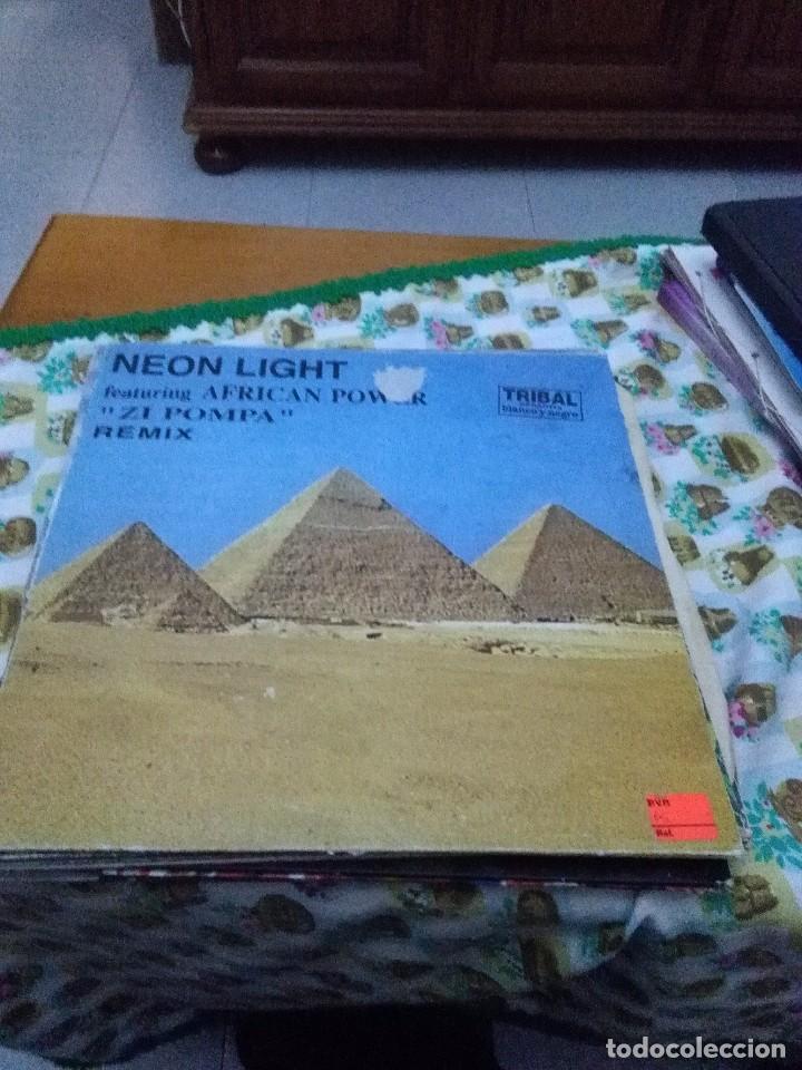 Discos de vinilo: NEON LIGHT. FEATURING AFRICAN POWER. ZI POMPA. REMIX. C7V - Foto 1