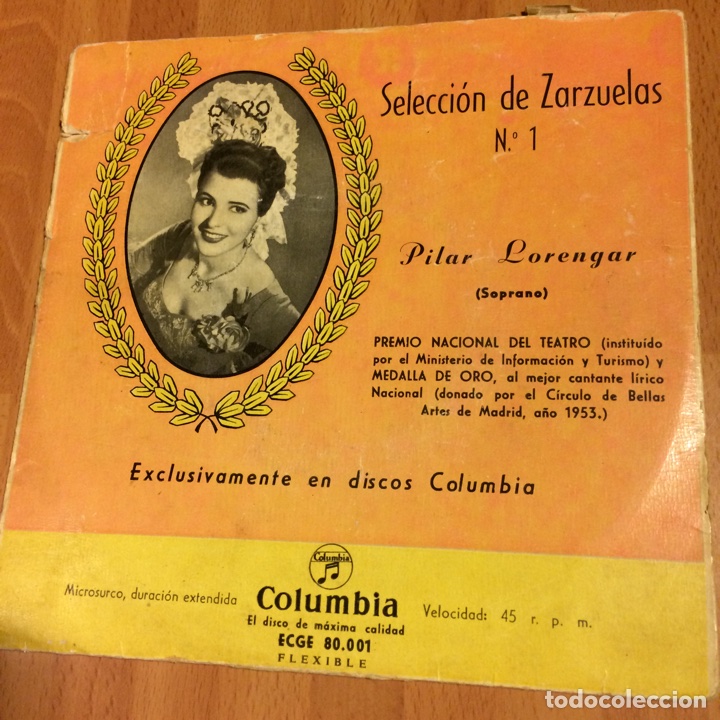 Discos de vinilo: Ep pilar lorengar selecci&oacute;n de zarzuelas 1 - Foto 1