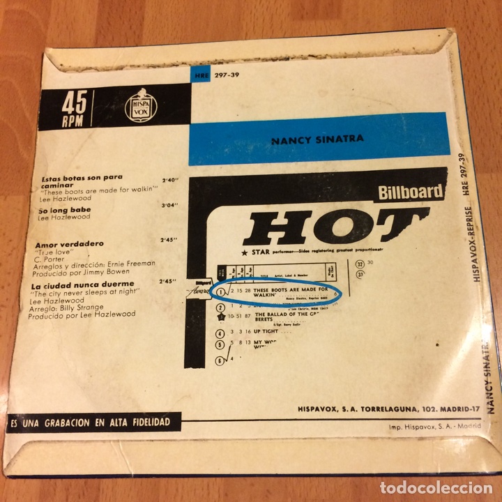 Discos de vinilo: Ep nancy Sinatra estas botas son para caminar - Foto 2
