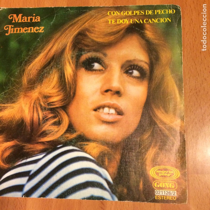 Discos de vinilo: Single maria Jim&eacute;nez con golpes de pecho - Foto 1
