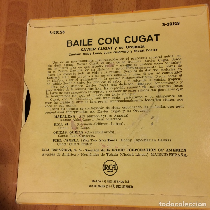 Discos de vinilo: Ep xavier cugat baile con cugat - Foto 2