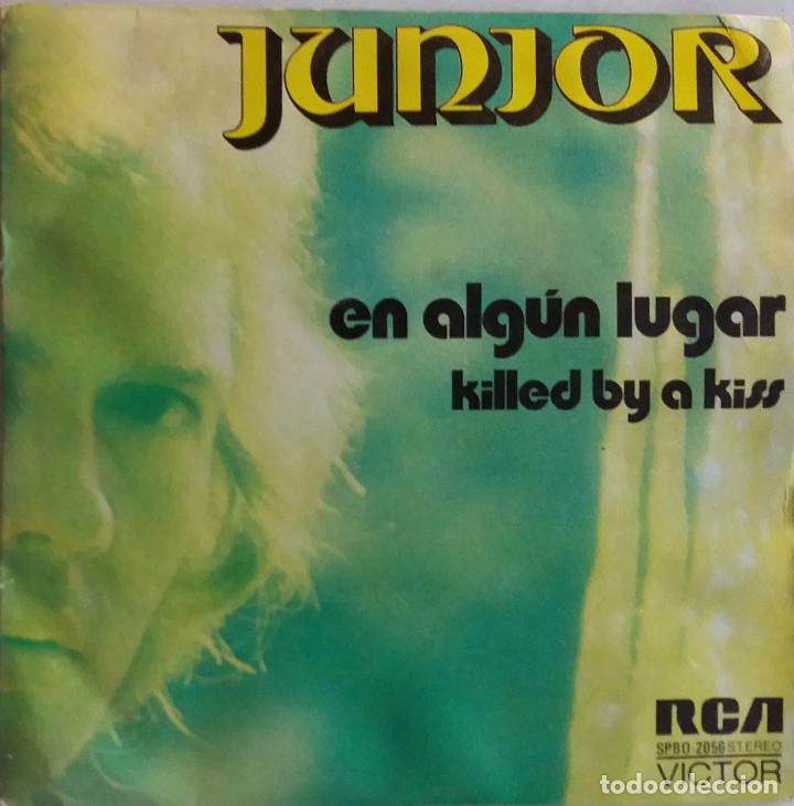 Discos de vinilo: JUNIOR. EN ALGUN LUGAR. SINGLE - Foto 1