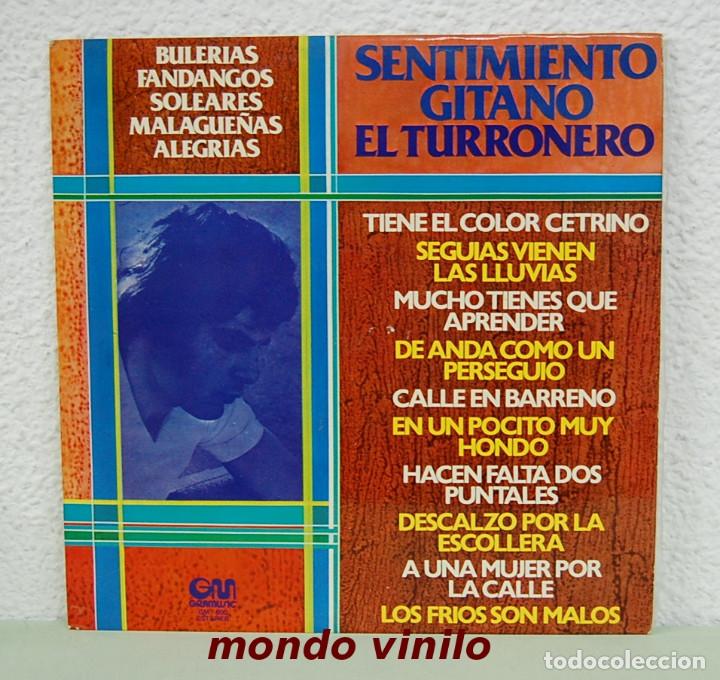 Discos de vinilo: Turronero. Sentimiento gitano. LP - Foto 1