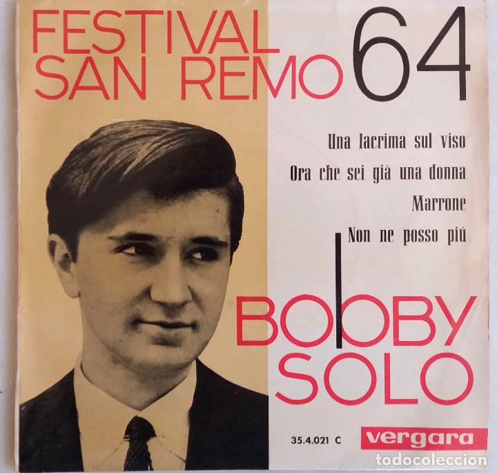 Discos de vinilo: BOOBY SOLO. UNA LACRIMA SUI VISO + 3. EP ESPA&Ntilde;A