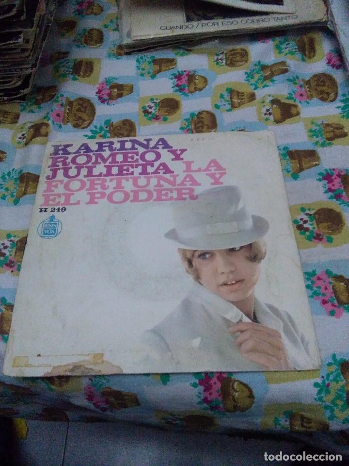 Discos de vinilo: KARINA. ROMEO Y JULIETA. LA FORTUNA Y EL PODER. MB3 - Foto 1