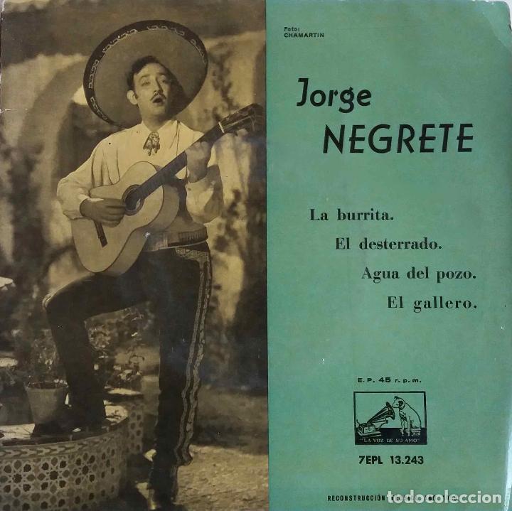 Discos de vinilo: JORGE NEGRETE, LA BURRITA. EP ESPA&Ntilde;A - Foto 1