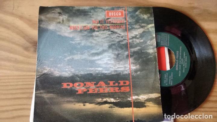 Discos de vinilo: SINGLE (VINILO) DE DONALD PEERS A&Ntilde;OS 60 - Foto 1