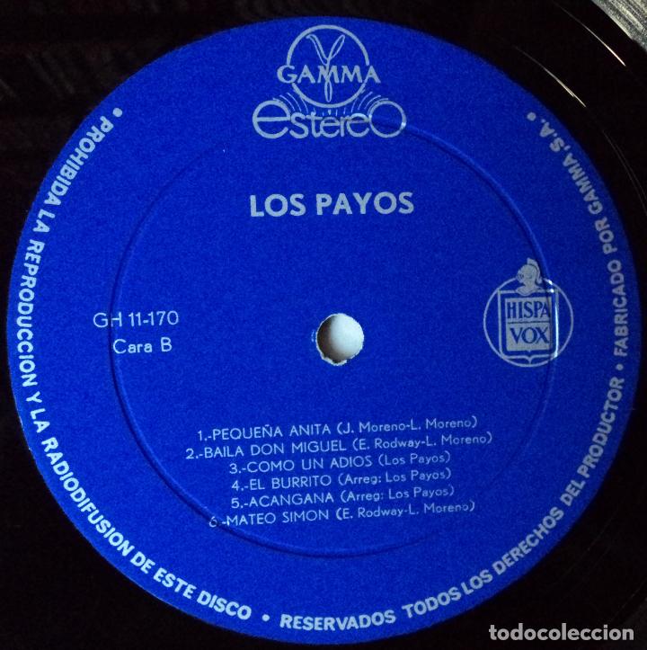 Discos de vinilo: Los Payos - Grandes Exitos - 1.&ordf; Edicion de M&eacute;xico - Foto 5