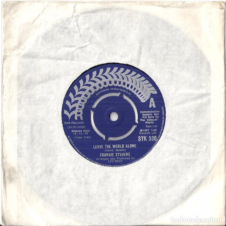 Discos de vinilo: FRANKIE STEVENS: LEAVE THE WORLD ALONE / IF - Foto 1