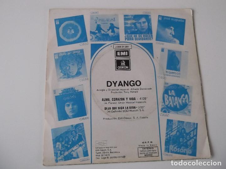 Discos de vinilo: DYANGO - Alma, coraz&oacute;n y vida - Foto 2