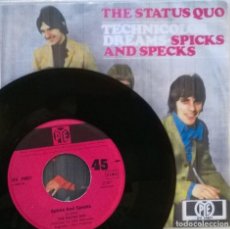 Discos de vinilo: STATUS QUO. TECHNICOLOR DREAMS/ SPICKS AND SPECKS. PYE-VOGUE , GERMANY 1968 SINGLE + COPIA CUBIERTA