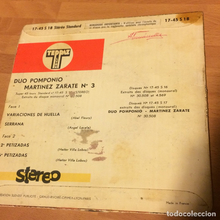 Discos de vinilo: Ep duo pomponio martinez zarate N 3 - Foto 2