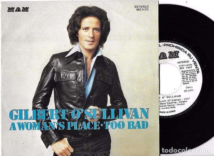 Discos de vinilo: GILBERT O&acute;SULLIVAN: A WOMAN&acute;S PLACE / TOO BAD - Foto 1
