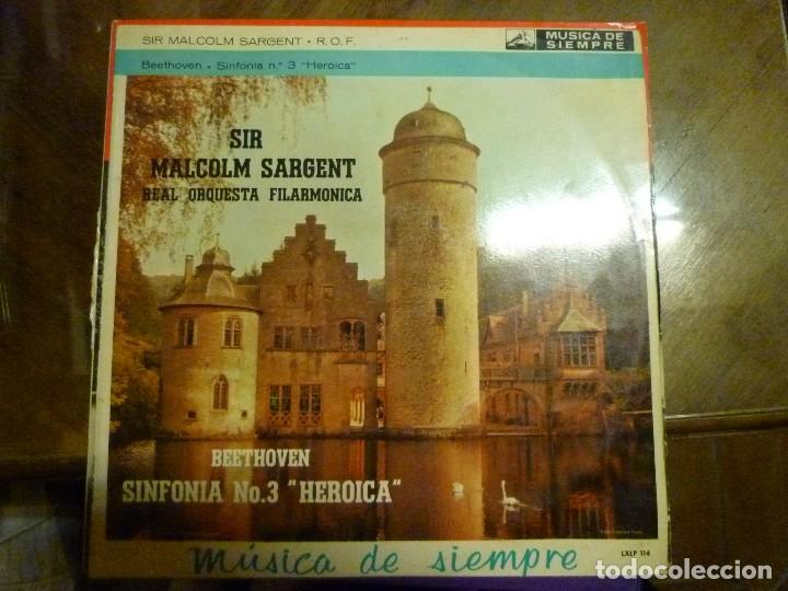 Discos de vinilo: BEETHOVEN SINFONIA 3 HEROICA MALCOLM SARGENT - Foto 1